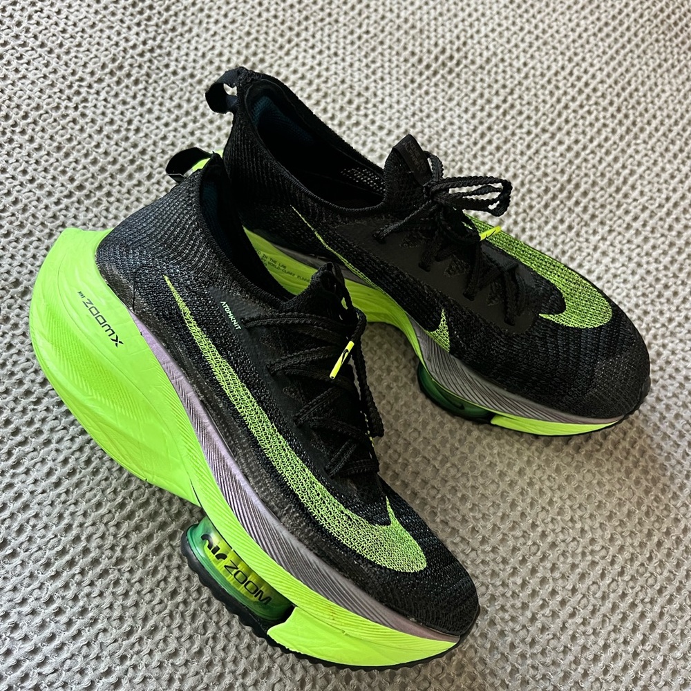 Nike Air Zoom Alphafly Next% Women's Size 8 Black/Green CZ1514-400